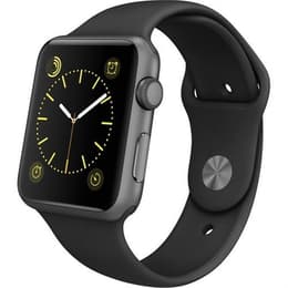 Apple Watch (Series 1) April 2015 - Wifi Only - 42 mm - Aluminium Space Gray - Black Sport Band Black Sport Band