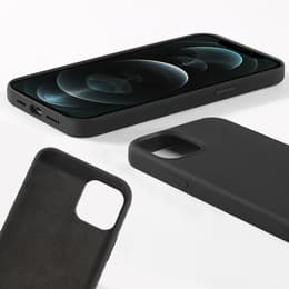 iPhone 12 Pro Max case and 2 protective screens - Silicone - Black