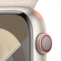 Apple Watch Series 9 (2023) GPS + Cellular 41 mm - Aluminium Starlight - Sport loop Starlight