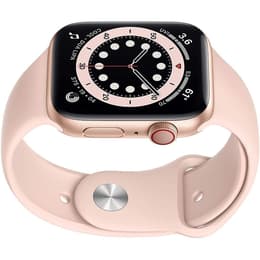 Apple Watch (Series 6) September 2020 - Cellular - 44 mm - Aluminium Gold - Sport band Pink sand