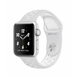 Apple Watch (Series 2) September 2016 - Wifi Only - 38 mm - Aluminium Silver - Nike Sport Band White