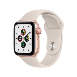 Apple Watch (Series SE) September 2020 - Cellular - 40 - Aluminium Gold - Sport band Starlight