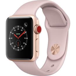 Apple Watch (Series 3) September 2017 - Cellular - 42 mm - Aluminium Gold - Sport Band Pink Sand