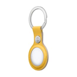 Apple Leather Key Ring for Airtags - Yellow Meyer Lemon