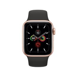 Apple Watch (Series SE) September 2020 - Cellular - 44 mm - Aluminium Gold - Sport band Black