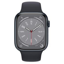 Apple Watch (Series 8) September 2022 - Wifi Only - 45 mm - Aluminium Gray - Sport band Black