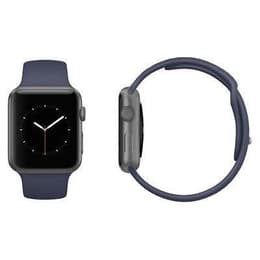 Apple Watch (Series 2) 2016 - Wifi Only - 38 mm - Aluminium Space Gray - Sport Band Midnight Blue