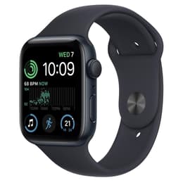 Apple Watch (Series SE) September 2022 - Wifi Only - 44 mm - Aluminium Midnight - Sport band Black