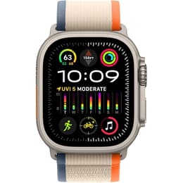 Apple Watch Ultra (2023) GPS + Cellular 49 mm - Titanium Natural Titanium - Trail loop Orange