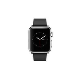 Apple Watch Series 3 (2017) GPS + Cellular 38 mm - Stainless steel Silver - Sport band Black