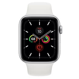 Apple Watch (Series 5) September 2019 - Cellular - 40 - Aluminium Silver - Sport band White