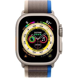 Apple Watch (Ultra) September 2022 - Cellular - 49 mm - Titanium Gray - Sport loop Blue/Gray