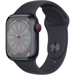 Apple Watch (Series 8) September 2020 - Cellular - 41 - Aluminium Black - Sport band Black