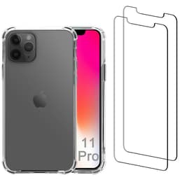 iPhone 11 Pro case and 2 protective screens - Recycled plastic - Transparent