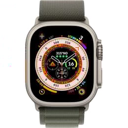 Apple Watch Ultra (2022) GPS + Cellular 49 mm - Titanium Natural Titanium - Alpine loop Green