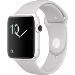Apple Watch (Series 2) December 2016 - Wifi Only - 42 mm - Ceramic White - Sport Band White