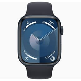 Apple Watch (Series 9) - Cellular - 45 - Aluminium Aluminum Midnight - Sport band Midnight