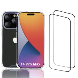iPhone 14 Pro Max case and protective screen - Recycled plastic - Transparent