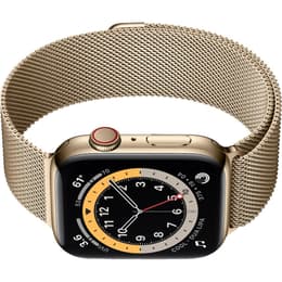 Apple Watch Series 6 (2020) GPS + Cellular 44 mm - Stainless steel Gold - Milanese loop Gold