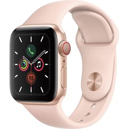 Apple Watch (Series 5) September 2019 - Cellular - 40 - Aluminium Rose Gold - Sport band Pink sand