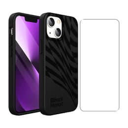 Back Market Case iPhone 13 and protective screen - Recycled plastic - Black Wave