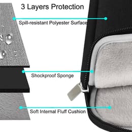 Black Tablet, iPad or Laptop Computer Sleeve -15"