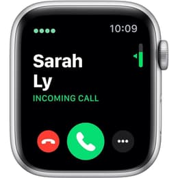 Apple Watch Series 5 (2019) GPS 44 mm - Aluminium Silver - Nike Sport band White/Black