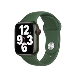 Apple Watch (Series 7) October 2021 - Wifi Only - 45 mm - Aluminium Green - Sport band Black