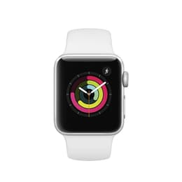 Apple Watch (Series 3) September 2017 - Wifi Only - 38 - Aluminium Silver - Sport band White