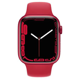 Apple Watch (Series 7) October 2021 - Wifi Only - 45 mm - Aluminium Red - Sport band Red