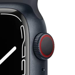 Apple Watch (Series 7) September 2021 - Cellular - 41 - Aluminium Black - Braided Solo loop Black