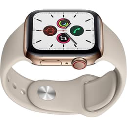 Apple Watch (Series 5) - Cellular - 40 mm - Stainless steel Gold - Sport band Beige