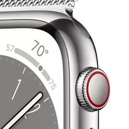 Apple Watch Series 8 (2022) GPS + Cellular 41 mm - Stainless steel Silver - Milanese loop Gray