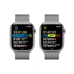 Apple Watch Series 8 (2022) GPS + Cellular 41 mm - Stainless steel Silver - Milanese loop Gray