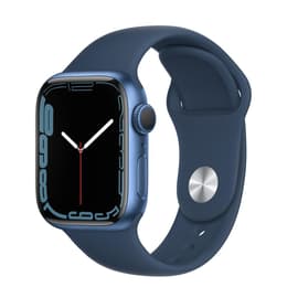 Apple Watch (Series 7) September 2021 - Cellular - 45 - Aluminium Blue - Sport band Blue