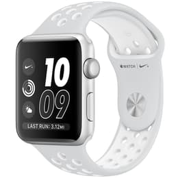 Apple Watch (Series 2) September 2016 - Wifi Only - 42 mm - Aluminium Silver - Sport Band White