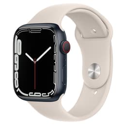 Apple Watch (Series 7) October 2021 - Cellular - 45 mm - Aluminium Black - Sport band Gray
