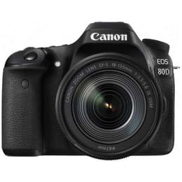 Reflex Canon EOS 80D - Black + Lens Canon EF-S 18-135mm f/3.5-5.6 IS USM - Black