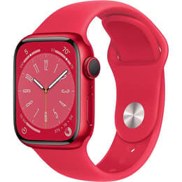 Apple Watch (Series 8) September 2022 - Cellular - 45 - Aluminium Red - Sport band Red