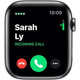 Apple Watch Series 5 (2019) GPS + Cellular 44 mm - Stainless steel Space Black - Sport band Black
