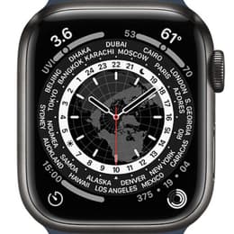 Apple Watch Series 7 (2021) GPS + Cellular 41 mm - Titanium Space Black - Milanese loop Black