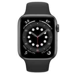 Apple Watch (Series 6) September 2020 - Cellular - 44 mm - Titanium Black - Sport band Black