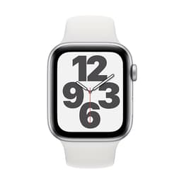 Apple Watch Series SE 1 (2021) GPS 44 mm - Aluminium Silver - Sport band White