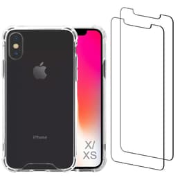 iPhone X/XS case and 2 protective screens - Recycled plastic - Transparent