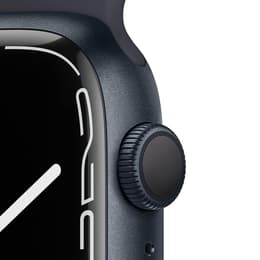 Apple Watch (Series 7) October 2021 - Cellular - 41 mm - Aluminium Midnight Blue - Sport band Black