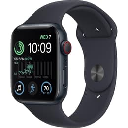 Apple Watch (Series SE) September 2022 - Cellular - 44 - Aluminium Midnight - Sport band Black