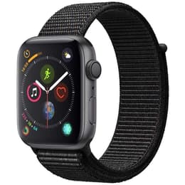 Apple Watch (Series 4) September 2018 - Wifi Only - 44 mm - Aluminium Space Gray Aluminum - Sport Loop Black