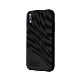 Back Market Case iPhone XR and protective screen - Natural material - Black Wave