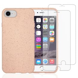 iPhone SE (2022/2020)/8/7/6/6S case and 2 protective screens - Compostable - Pink