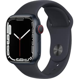 Apple Watch (Series 7) October 2021 - Wifi Only - 45 mm - Aluminium Black - Sport band Blue